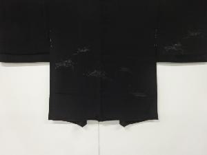 草花模様織り出し　絵羽織